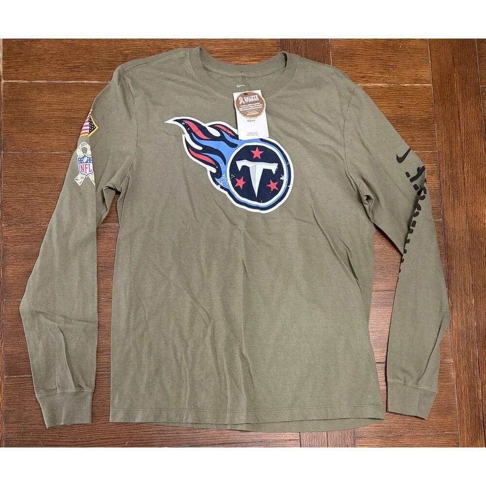 Men’s Tennessee Titans Nike Size M Salute To Service Long Sleeve Shirt NWT